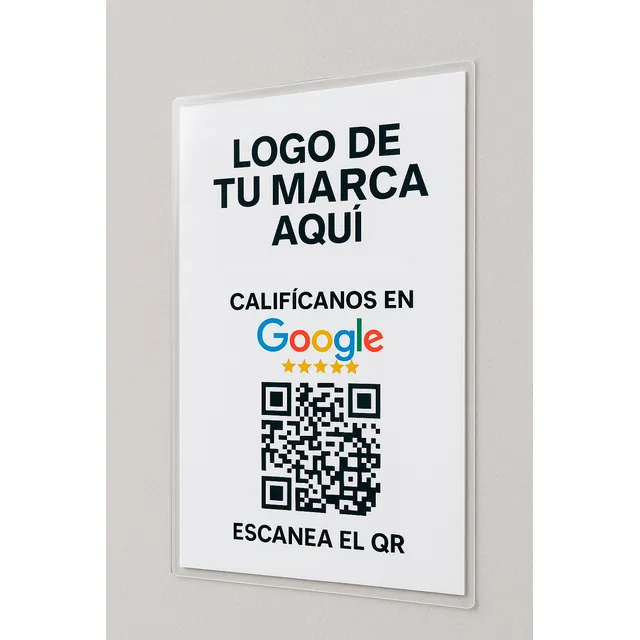 Reseña Google Cartel Económico Con Qr. Personalizado A4