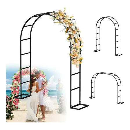 Cerca romano ferro decoração jardim decoracao casamento plantas suporte trepadeira Com Base para terreno suporte decoração jardim desmontavel 240×140cm Arco Floral Entrada