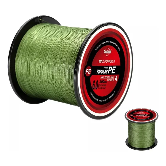 Linha De Pesca Multifilamento 4x Fios Japonesa 300m Verde