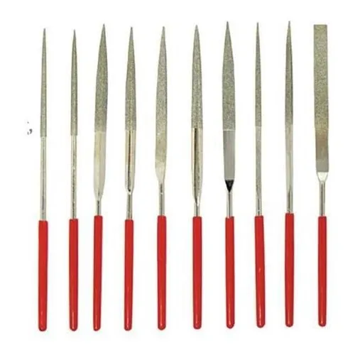 10 Pc Kit Jogo Lima Agulha Diamantada Relojoeiro Ourives 100