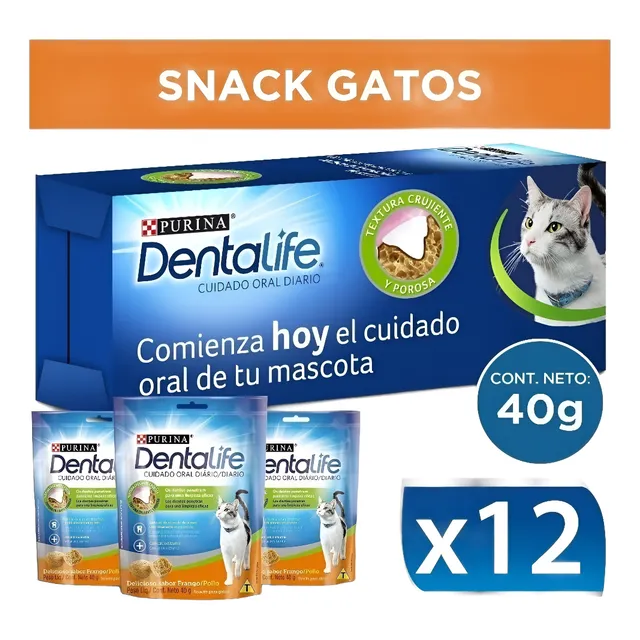 Dentalife Para Gatos De Pollo 40gr-cuidado Oral Gatosx12un