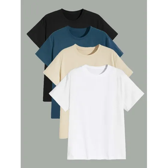 Franelas Shein Unicolor Unisex Tallas S Hasta La Xxl