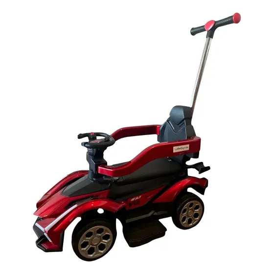 Correpasillo Andador Auto Con Manilla Lubabycas Rojo