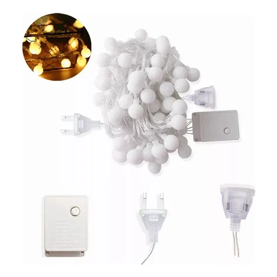 Luz Led Varal 100 Bombillas 10m - Luminária Exterior 3000k