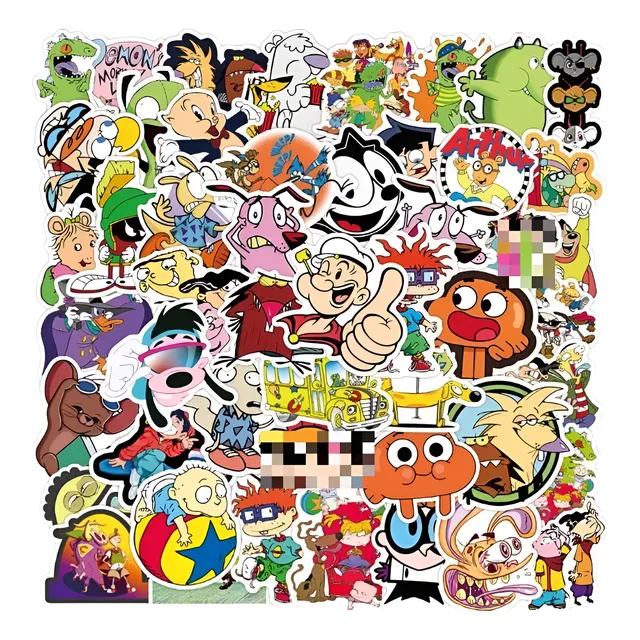 Stickers Calcomanias Pegatinas Cartoons Nicks Clásicos X50