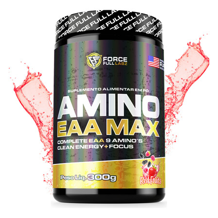 Aminoacidos Essenciais Eaa Max Bcaa + Eaa9 Suplemento Pre, Pós E Intra Treino 300g Sabor Frutas Vermelhas | Force Full Labz Aminoacidos Essenciais Eaa Max Bcaa + Eaa9 Suplemento Pre, Pós E Intra Treino 300g Sabor Frutas Vermelhas | Force Full Labz