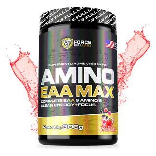 Aminoacidos Essenciais Eaa Max Bcaa + Eaa9 Suplemento Pre, Pós E Intra Treino 300g Sabor Frutas Vermelhas | Force Full Labz Aminoacidos Essenciais Eaa Max Bcaa + Eaa9 Suplemento Pre, Pós E Intra Treino 300g Sabor Frutas Vermelhas | Force Full Labz