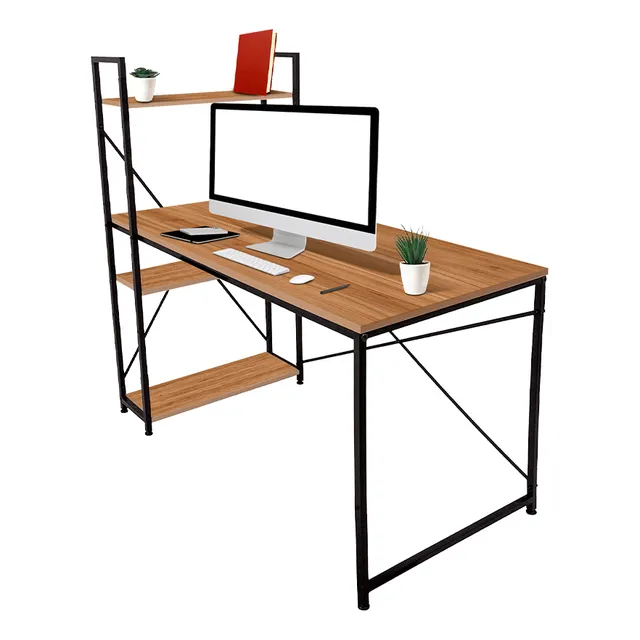 Escritorio Minimalista Moderno Conlibrero Ejecutivo-melamina