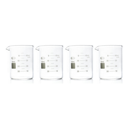 Vaso De Precipitado Graduado Para Laboratorio 50ml 4pzs Vaso De Precipitado Graduado Para Laboratorio 50ml 4pzs