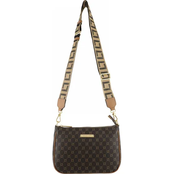 Bolsa Moonlight feminina Luz da Lua MC-6418NAC Cor Mocca/Cohiba