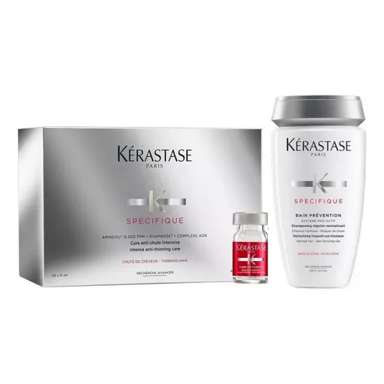 Kérastase Ampollas Aminéxil 42  X 6 Ml + Bain Prévention