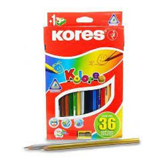 Colores Escolares De Madera Kores Caja De 36