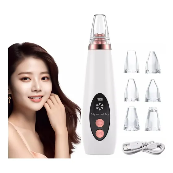 Kit De Limpieza Facial De 6 En 1: Máquina Eléctrica De Limpieza De Poros, Limpieza Ultra Micro, Removedor Potente De Espinillas, Puntos Negros Y Acné