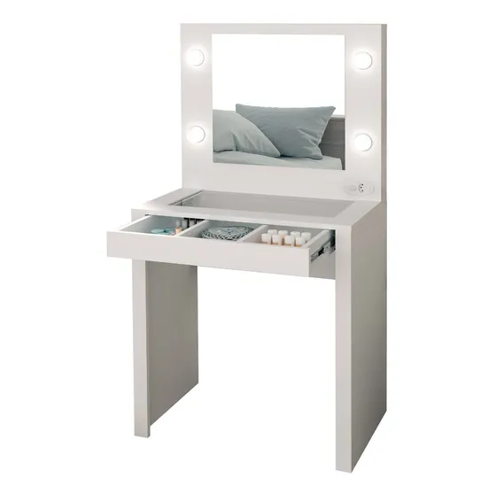 Mesa Espejo Dressoire Aparador Tocador 1 Cajon Luces - 2017