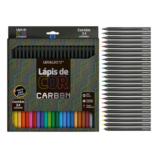 Lapis De Cor 24 Cores Carbon Soft Macio Leonora Lapis De Cor 24 Cores Carbon Soft Macio Leonora