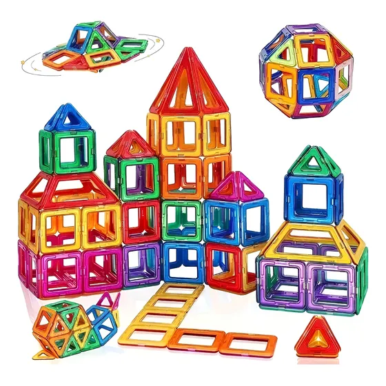 Juego De Imanes Imanix Bloques Magneticos Bloques 50 Piezas