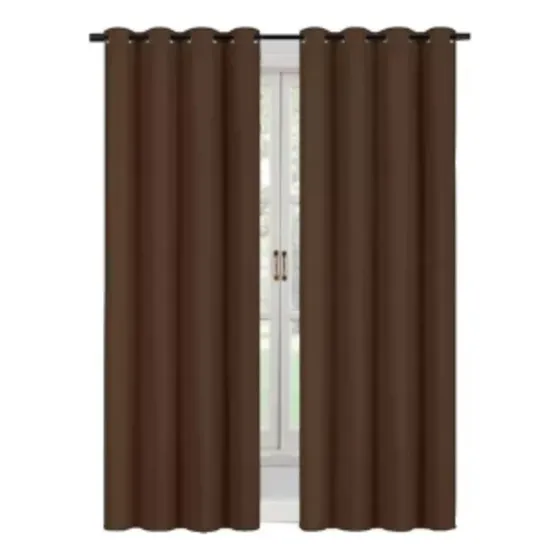 Jenin Blackout Con Argolla De 2.15m X 2.75m Liso Color Chocolate - Unidad Por 1