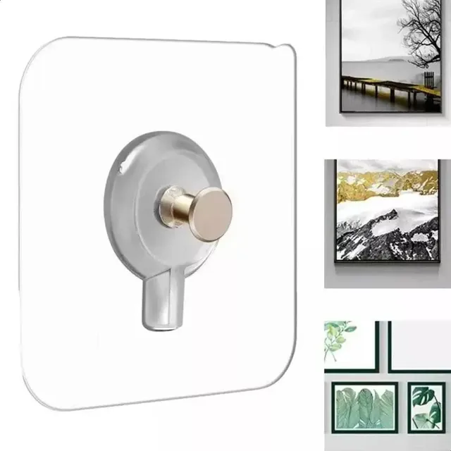 Perchero Adhesivo Tornillo/tuerca Mate 6x6 Cm Pack X 6
