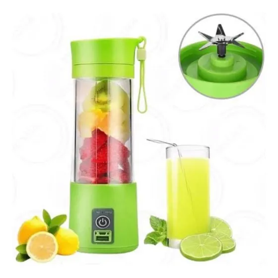 Mini Licuadora Portátil Con 6 Aspas Recargable