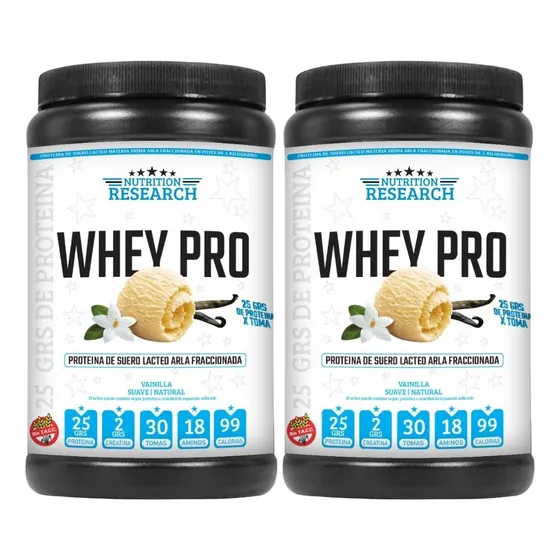2 Whey Protein Proteína 1 Kg Suero Leche Puro C/ Aminoácidos