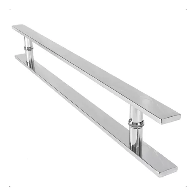 Puxador 60cm Duplo Porta Portão Madeira Vidro Barra Chata