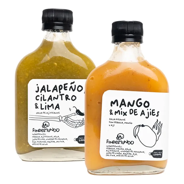 Salsa Picante X2 Jalapeño Y Cilantro + Mango Fin Del Mundo