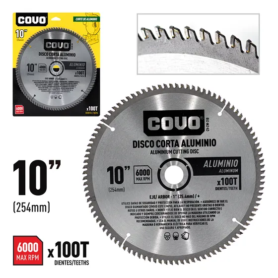 Disco Para Cortar Aluminio 10'' Covo