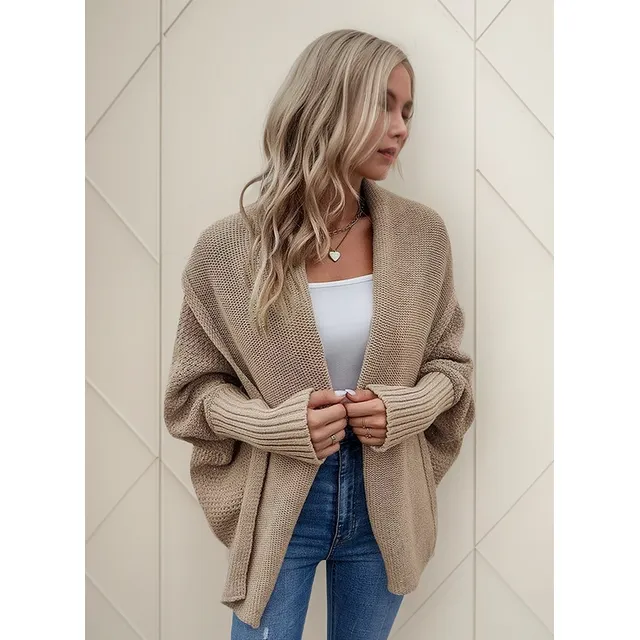Chaqueta Tipo Cárdigan Con Manga Dolman Para Mujer