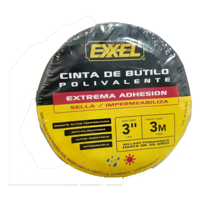 Cinta De Butilo Impermeabilizante 3 Pulgadas Exxel