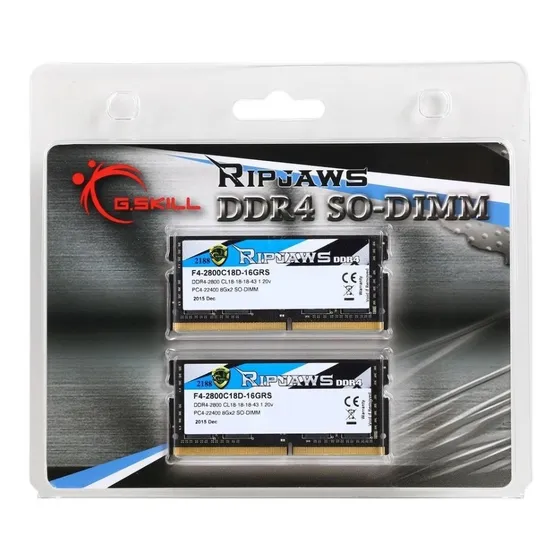 Memoria G-skill Ripjaws Ddr4 Kit 16gb 2800mhz Para Notebook