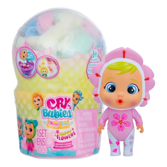 Muñeca Cry Babies Magic Tears Playset Happy Flowers Original