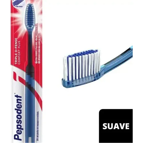 Cepillo Pepsodent Triple D-fense Confort Plus Suave 1 Un Color