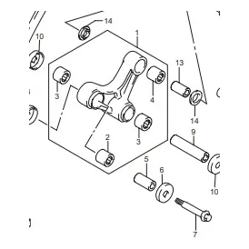 Bujes Canastilla Trapecio O Monoshock Dr 650 Suzuki 