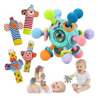Juguete Sonajeros Para Bebés Sensoriales Entrenamiento5pcs Juguete Sonajeros Para Bebés Sensoriales Entrenamiento5pcs
