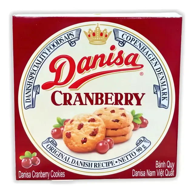 Biscoito Cranberry Danisa Tradicional Butter Cookies 90g
