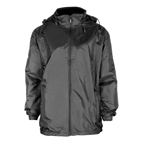Campera De Nylon Forro Polar Hombre Negra - Mundo Trabajo
