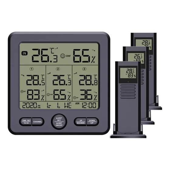Termohigrômetro Digital Sem Fio Com 3 Sensores Remotos 9
