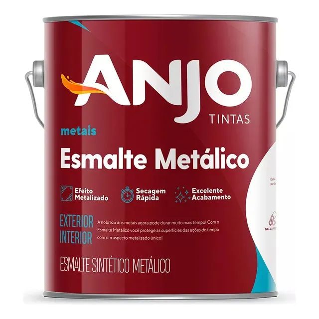Tinta Anjo Esmalte Metálico Brilhante Rende Muito 900ml