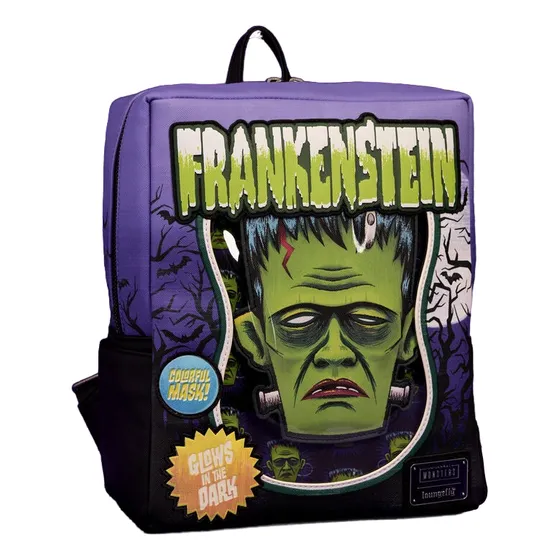 Mochila + Monedero Neón Loungefly - Frankenstein