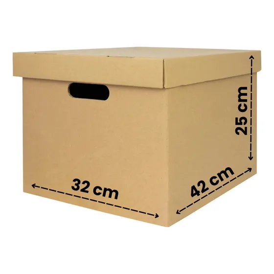 Caja Archivo Carton Americana Oficio 42x32x25 Mudanza X20 Color Marrón claro