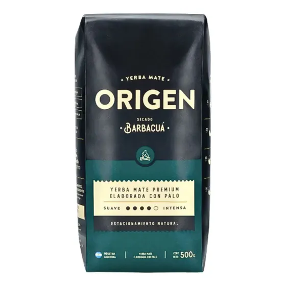 Yerba Mate Barbacúa Origen 5 X 500 Gr - Con Palo