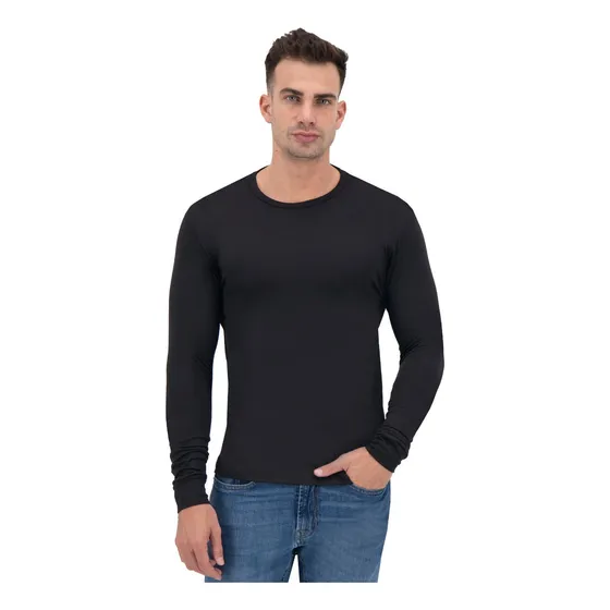 Playera Manga Larga Slim Fit  Super Comoda Termica Lycra