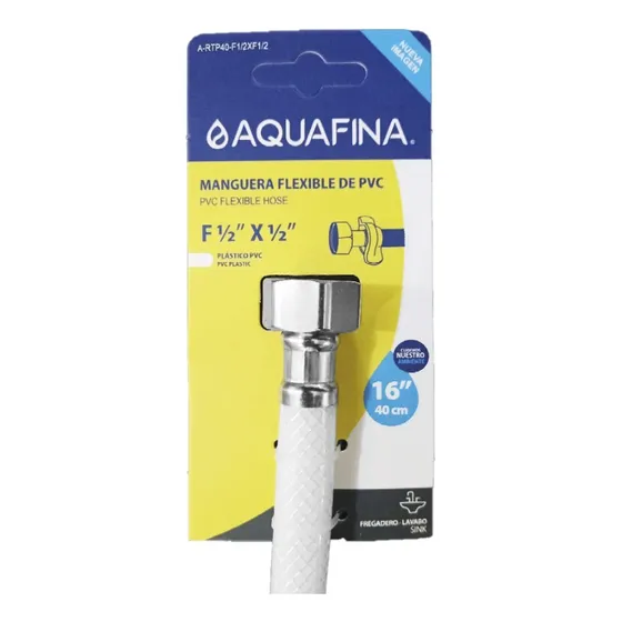 Canilla  Flexible 2 Piezas P/ Lavamano Fregadero 1/2 X 1/2 