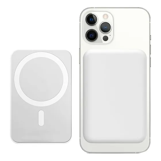 Power Bank Inalámbrico Magnético 10000 Mah Para Iphone Blanco