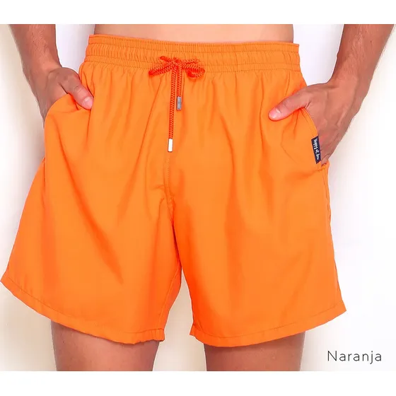 Short De Baño En Microfibra Unicolor Beachman