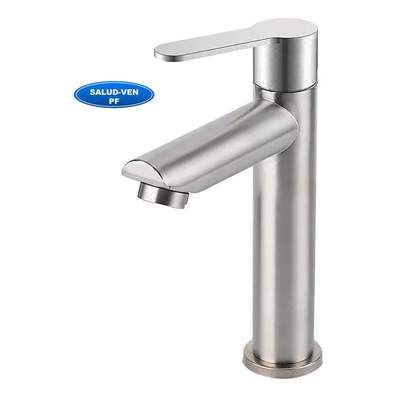Llave Para Lavamanos De Lujo Acero Inoxidable Salud-ven