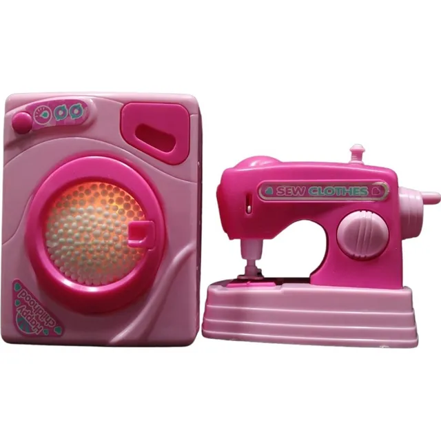 Lavadora Y Maquina De Coser Luz Movimiento Regalo Princesas