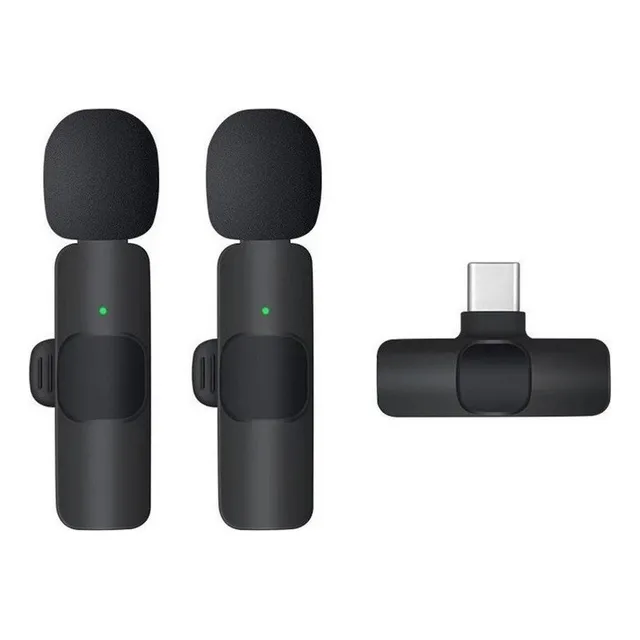 Micrófono De Solapa Inalámbrico Para Android Tipo C, 2 Unida