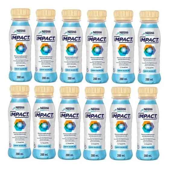 Impact 200ml - Nestle (kit Com 12 Unidades Baunilha)