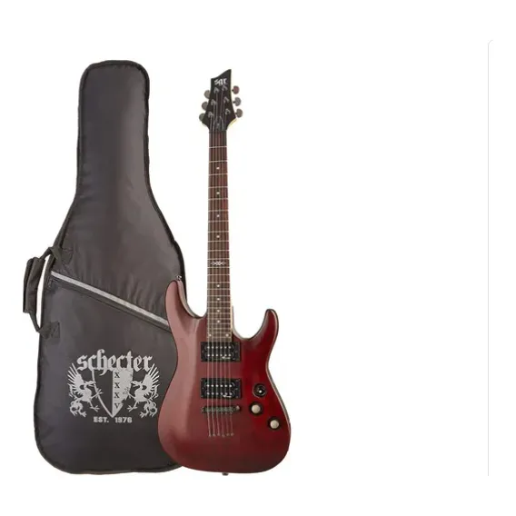 Guitarra Electrica Sgr Schecter C-1 Wsn Con Funda Diestro Bordó Palo De Rosa